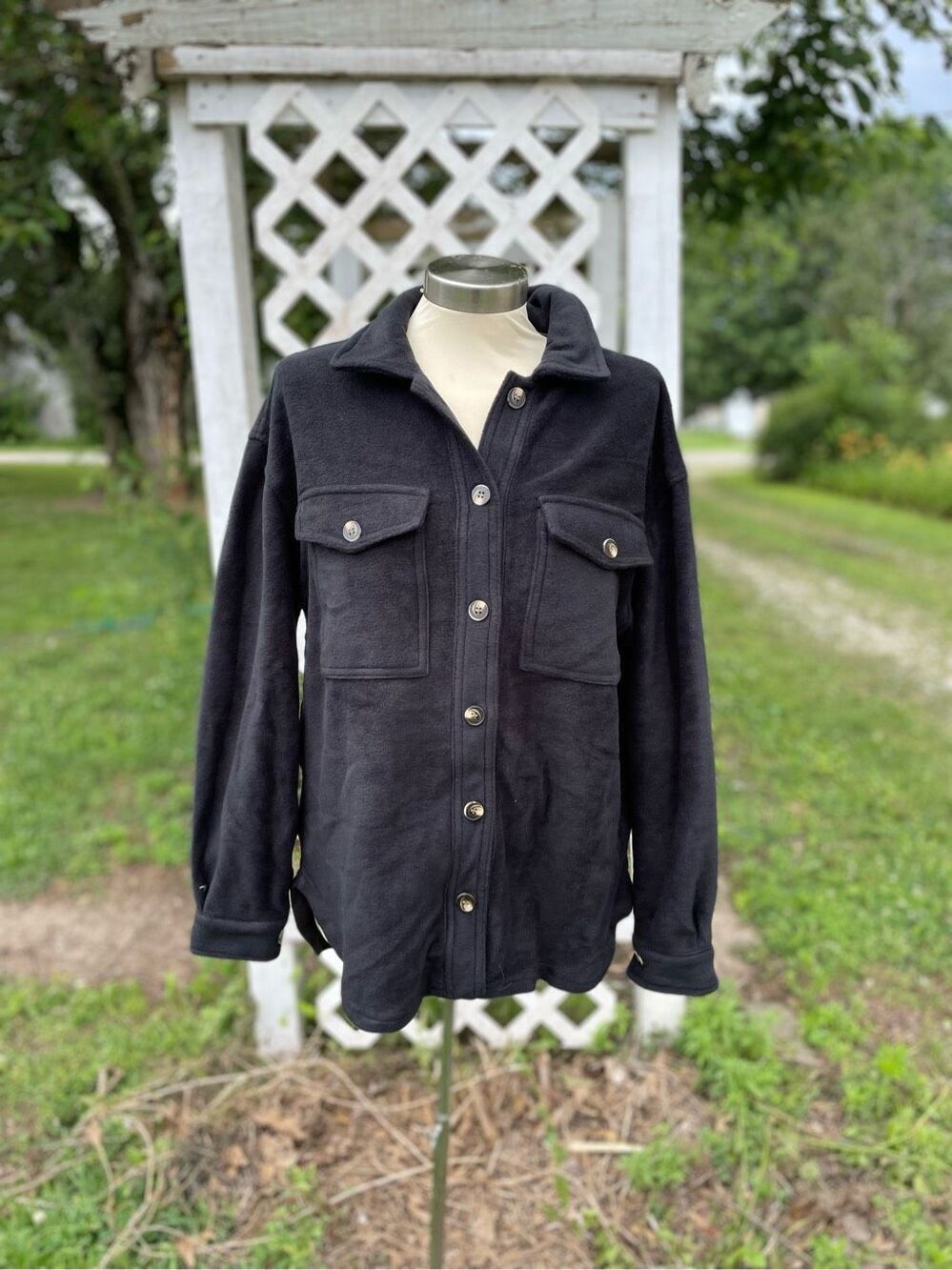 Active USA Basic Soft Black Kristy Shacket Jacket Small Boutique New